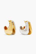 Hera Dome Double Ridge Hoop Earrings