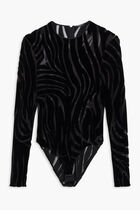 BODYSUIT ZEBRA JERSEY VELOR JACQUARD FABRIC