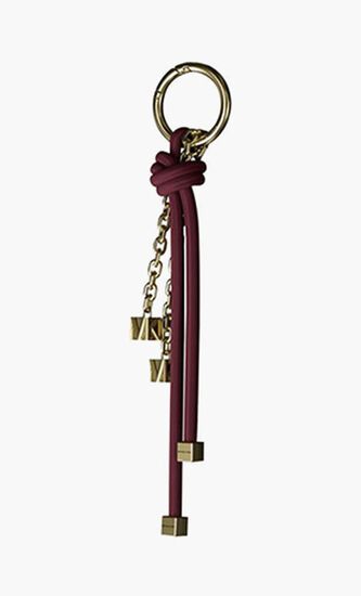 Gold Tone and Cord Bag Charm