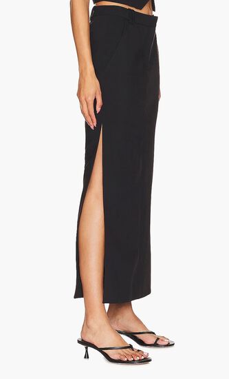 IRENA SIDE SPLIT MAXI SKIRT- BLACK