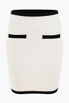 ALBA EMBOSSED STRIPES SKIRT