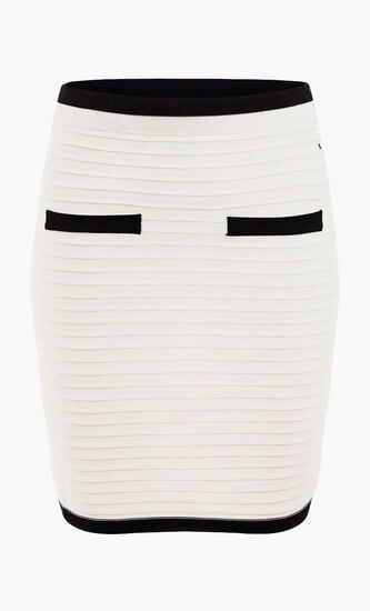 ALBA EMBOSSED STRIPES SKIRT