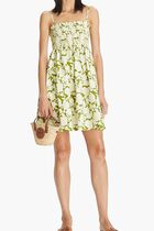 Printed Smocked Mini Dress