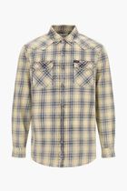 LS COLLIN CHECK INDIGO SHIRT