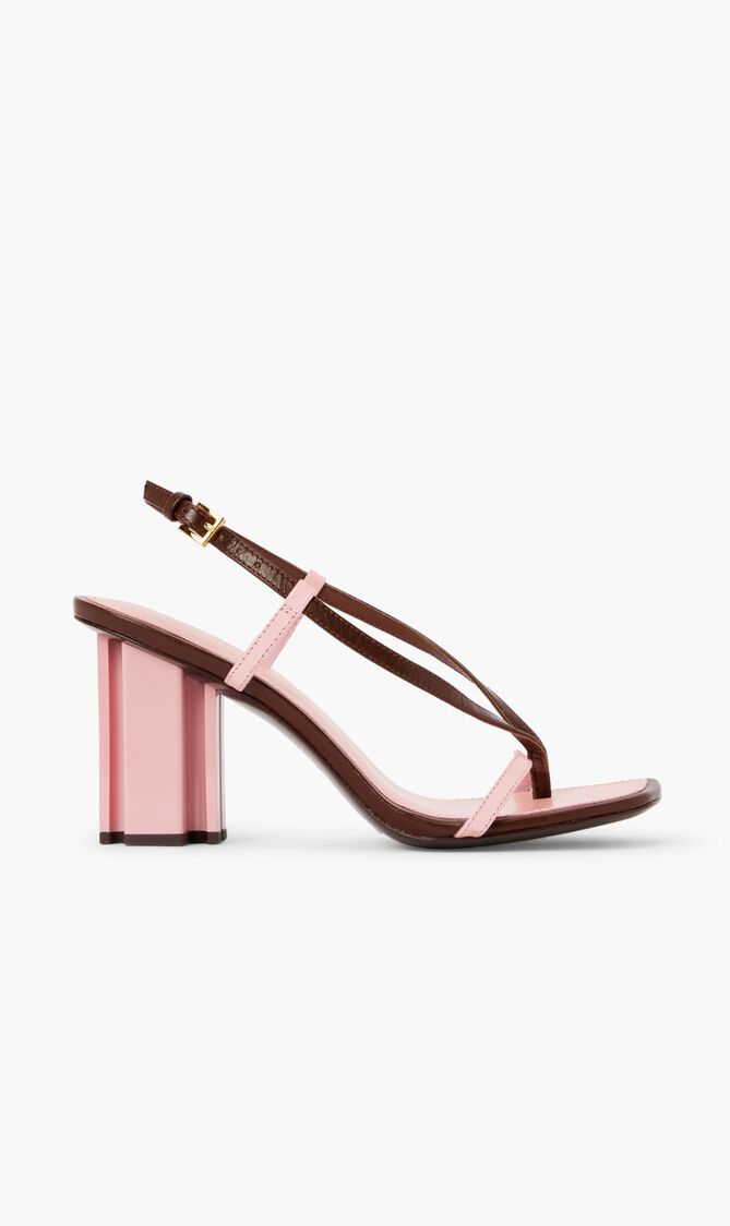 T STAMP HEEL SANDAL 85MM