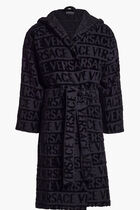 VERSACE ON REPEAT BATHROBE BLACK
