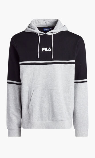 CUT AND SEW COLOUR BOCK HOODY FLAT PRINT