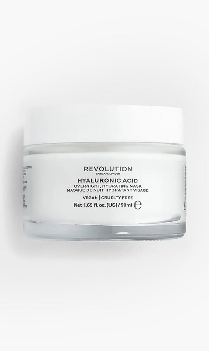 REVOLUTION SKINCARE HYALURONIC ACID OVERNIGHT HYDRATING FACE MASK 50GM
