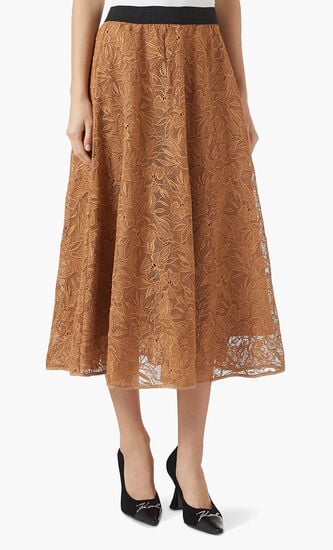 Orchid Embroidered Skirt