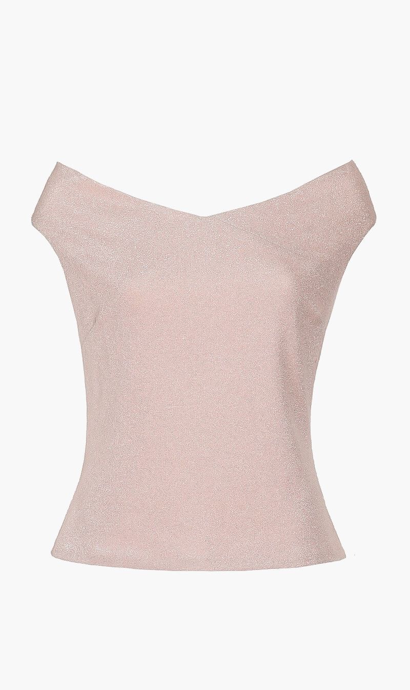 Sleeveless bardot top top