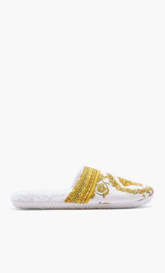 I LOVE BAROQUE BATHROBE WHITE