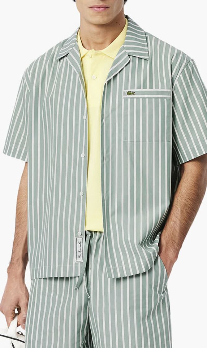 Relaxed Fit Striped Short Sleeved Shirt