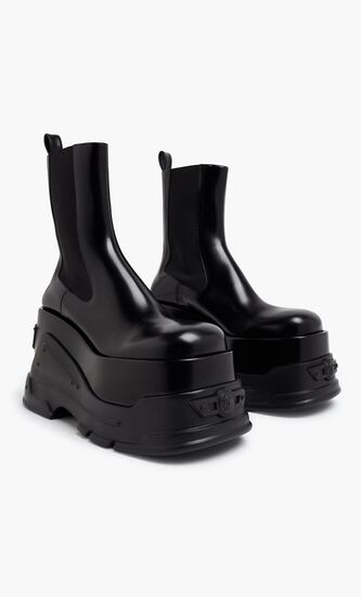 PLAIN ROUND TOE PLATFORM BOOT
