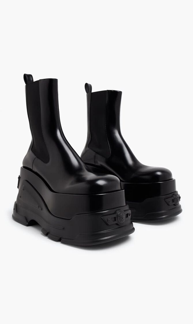 PLAIN ROUND TOE PLATFORM BOOT PLAIN ROUND TOE PLATFORM BOOT