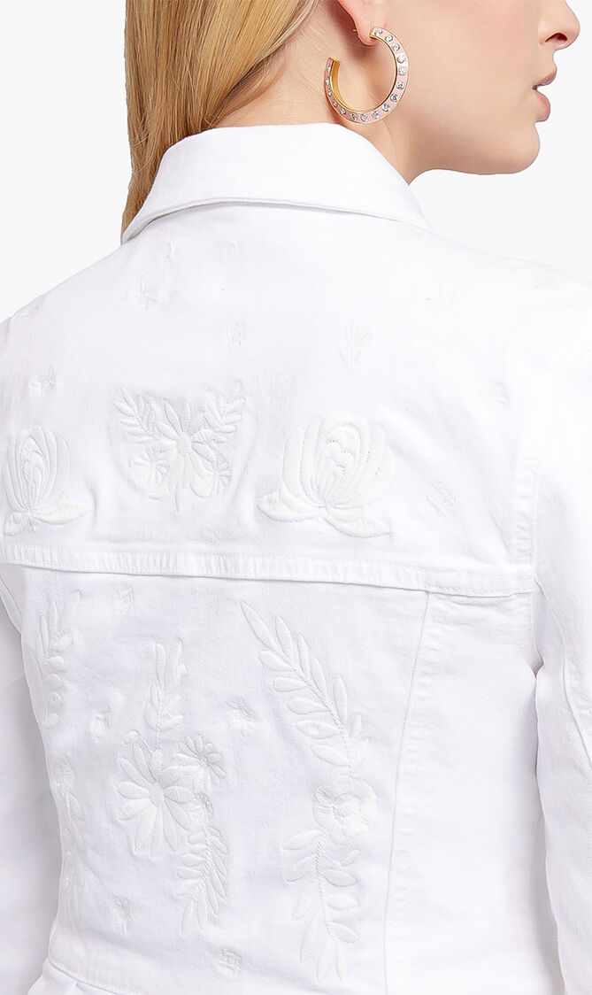 Embroidered Peplum Jacket