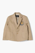 Medusa Head Patch Single Breasted Blazer