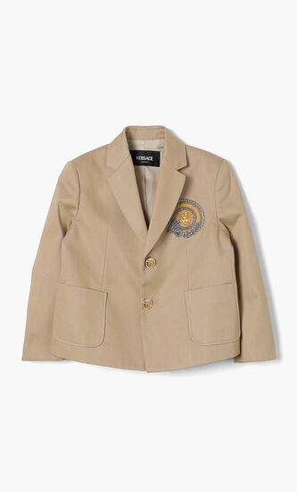 Medusa Head Patch Single Breasted Blazer
