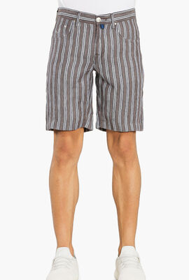 Stripes  Flat Front Shorts