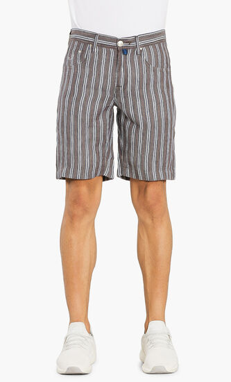 Stripes  Flat Front Shorts