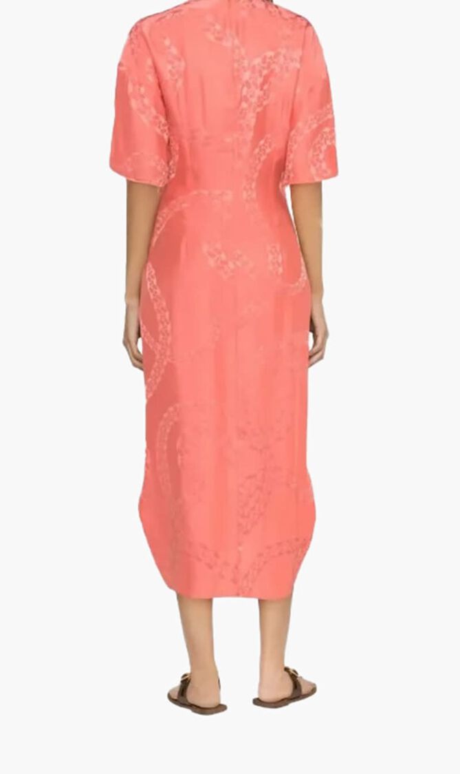 V-neck Tie Waist Dress