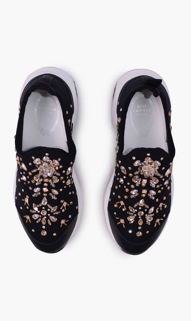 Fabric Crystal Sneakers