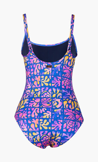 Feria Printed Bustier One-piece Swimsuit