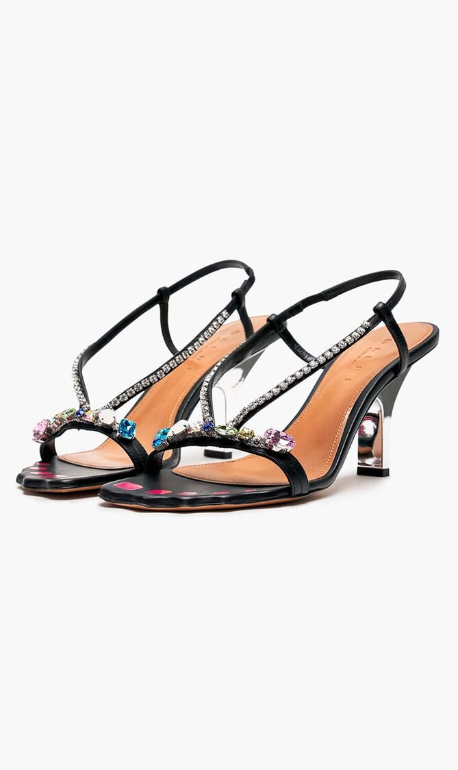 Leather Jewel Sandals