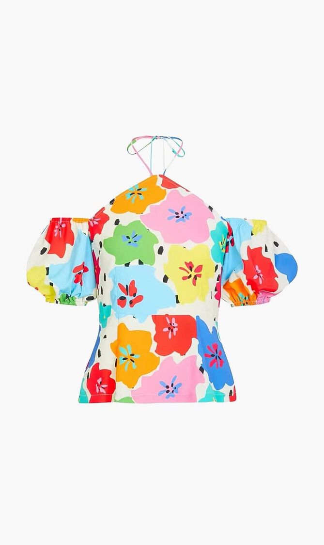 FLORAL DOTTY ROKA TOP-14-FLORAL PRINT-TOPS