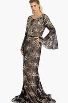 Floral Mesh with Crystal Embellishment Dress