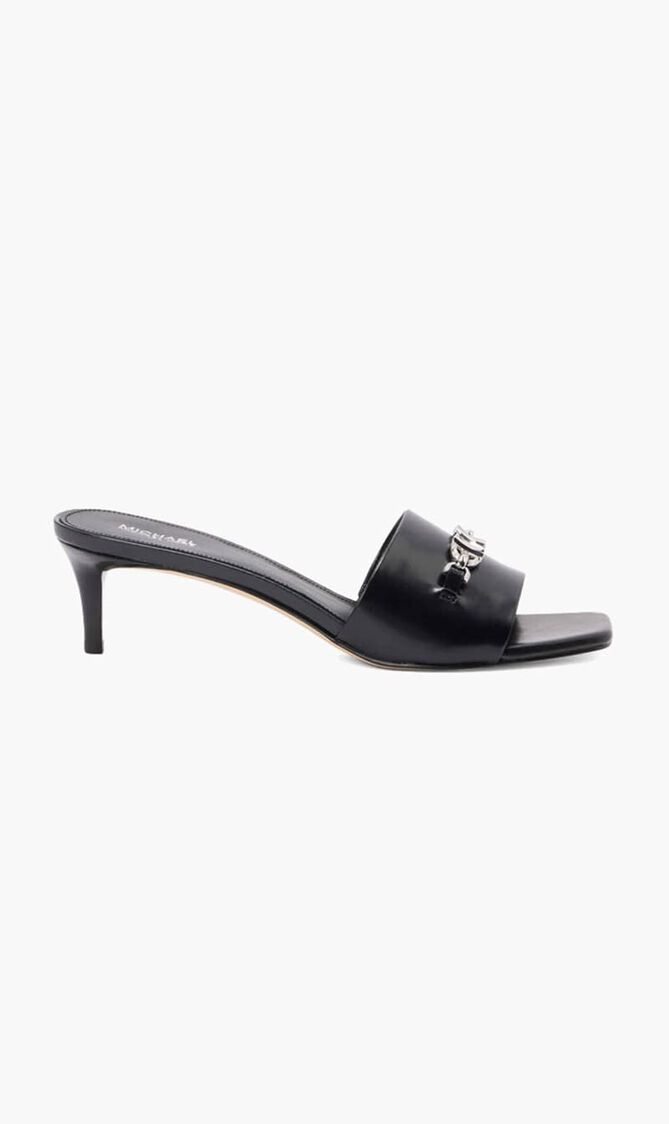 Rebecca Leather Kitten Heel Sandal