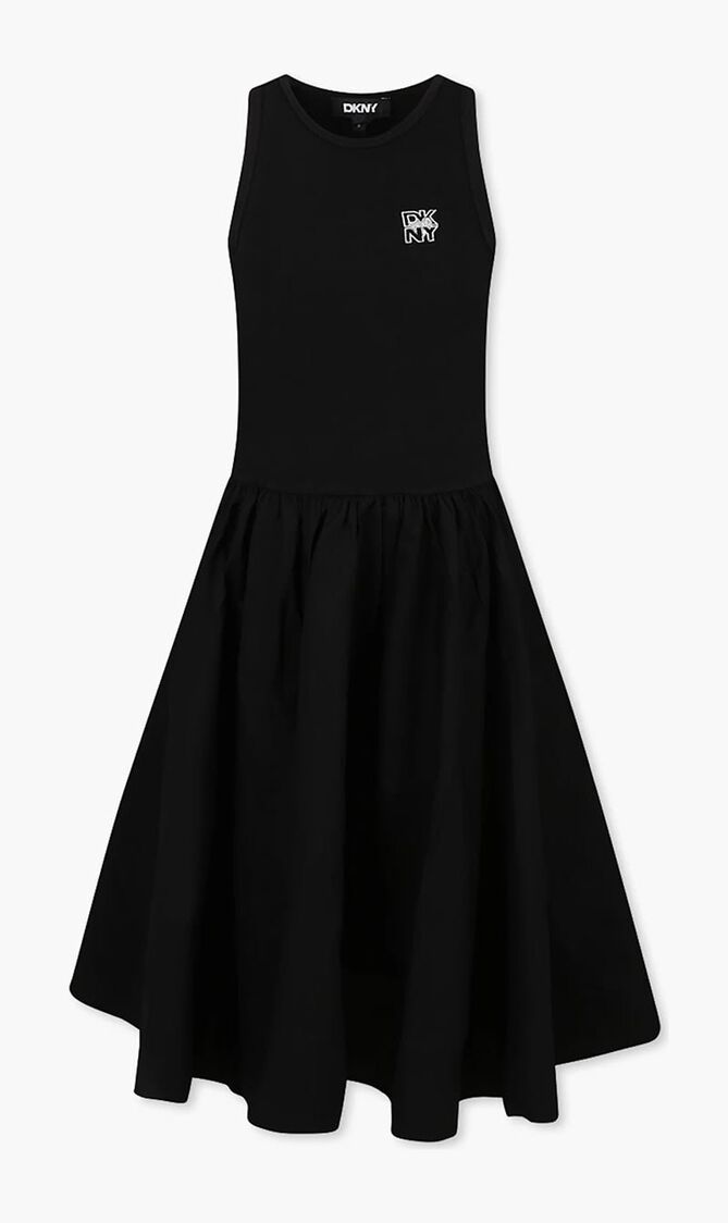 Black Dress For Girl With Logo