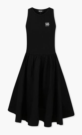 Black Dress For Girl With Logo