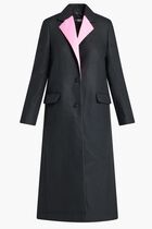 Satin Lapel Tailored Coat