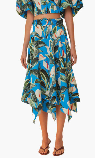 Anthurium Garden Midi Skirt