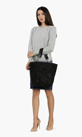 K Quilted Tote Bag