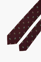 Floral Print Silk Tie