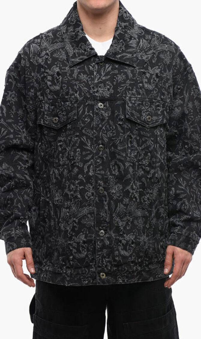 TATTOO LASER OVER DEN JKT BLACK WHITE
