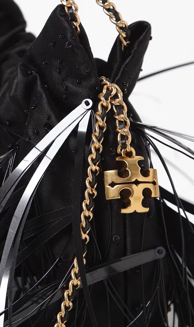 Mini Fleming Feather Drawstring  Bag