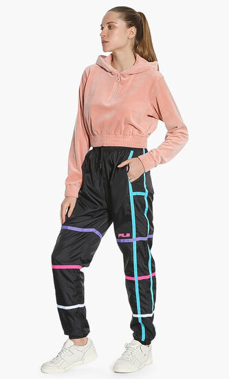 Aaral Velour Crop Hoodie