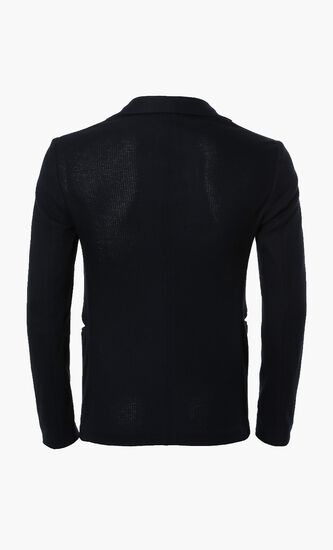 Unstructured Textured Blazer