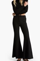 Double Knit Crepe Flared Pants