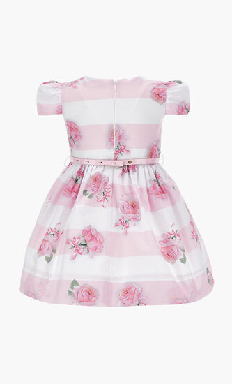 ABITO CON RIGHE E ROSE RA