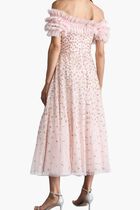 Autumn Leaves Off Shoulder Ballerina Dress