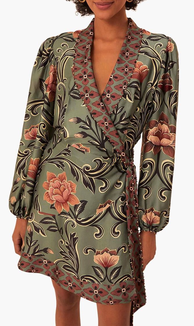 Arabesque Long Sleeve Mini Dress