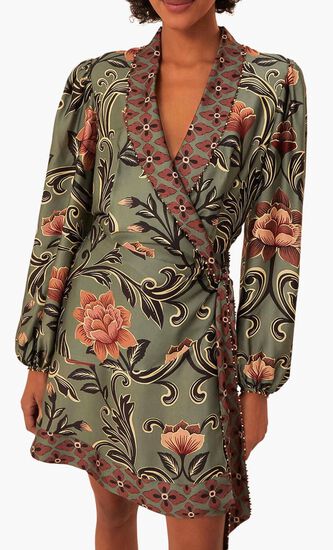 Arabesque Long Sleeve Mini Dress