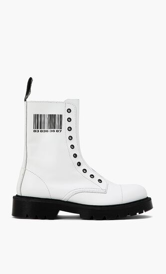 Barcode Leather Army Boots