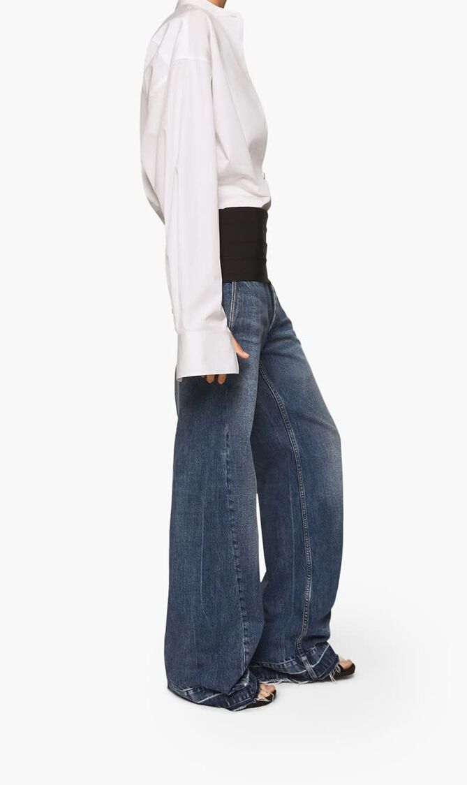 Tuxedo-Inspired Denim Jeans
