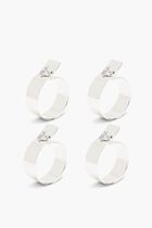 VSC MEDUSA SILVER SET 4 NAPKIN RINGS