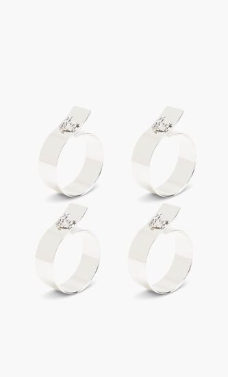 VSC MEDUSA SILVER SET 4 NAPKIN RINGS