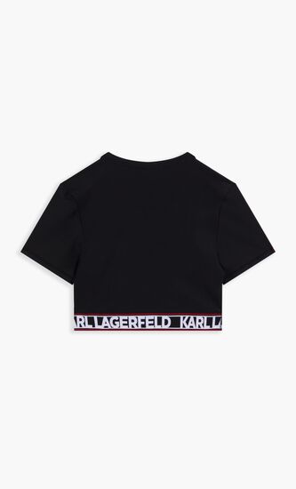 ELONGATED LOGO SWIM TOP